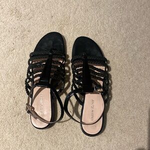 Taryn Rose Black patent leather Italia sandals. Worn once. Size 9.